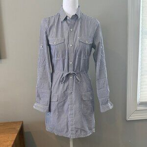 Rag & Bone Blue Striped Shirt Dress